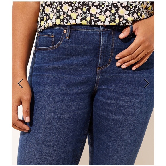 LOFT Plus Soft Slim Pocket Skinny Crop Jeans 24 - Picture 2 of 3
